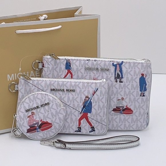 MICHAEL KORS JET SET GIRLS MULTIFUNCTIONAL WRISTLET TRIO BRIGHT WHITE MULTI - Picture 16 of 16